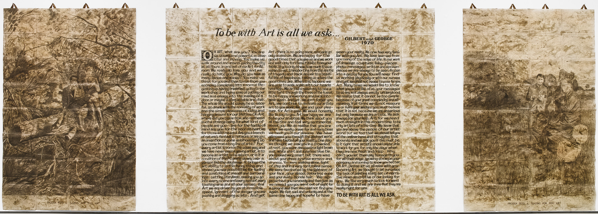 Gilbert &amp; George, Gilbert Proesch, George Passmore. To Be With Art Is All We Ask.... 1970
