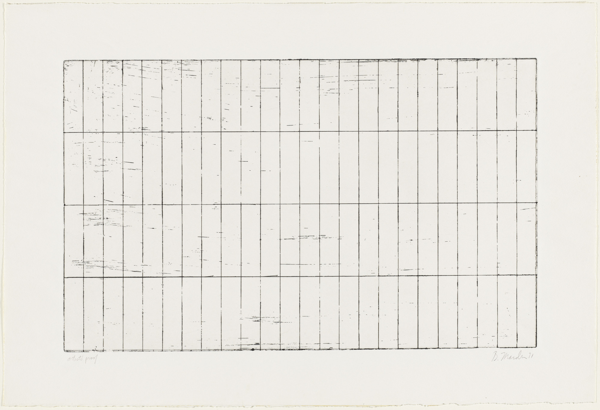 Brice Marden. Grid I. 1971