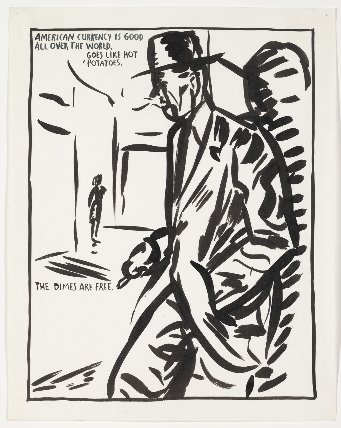 Raymond Pettibon. No Title (American currency is...). 1987