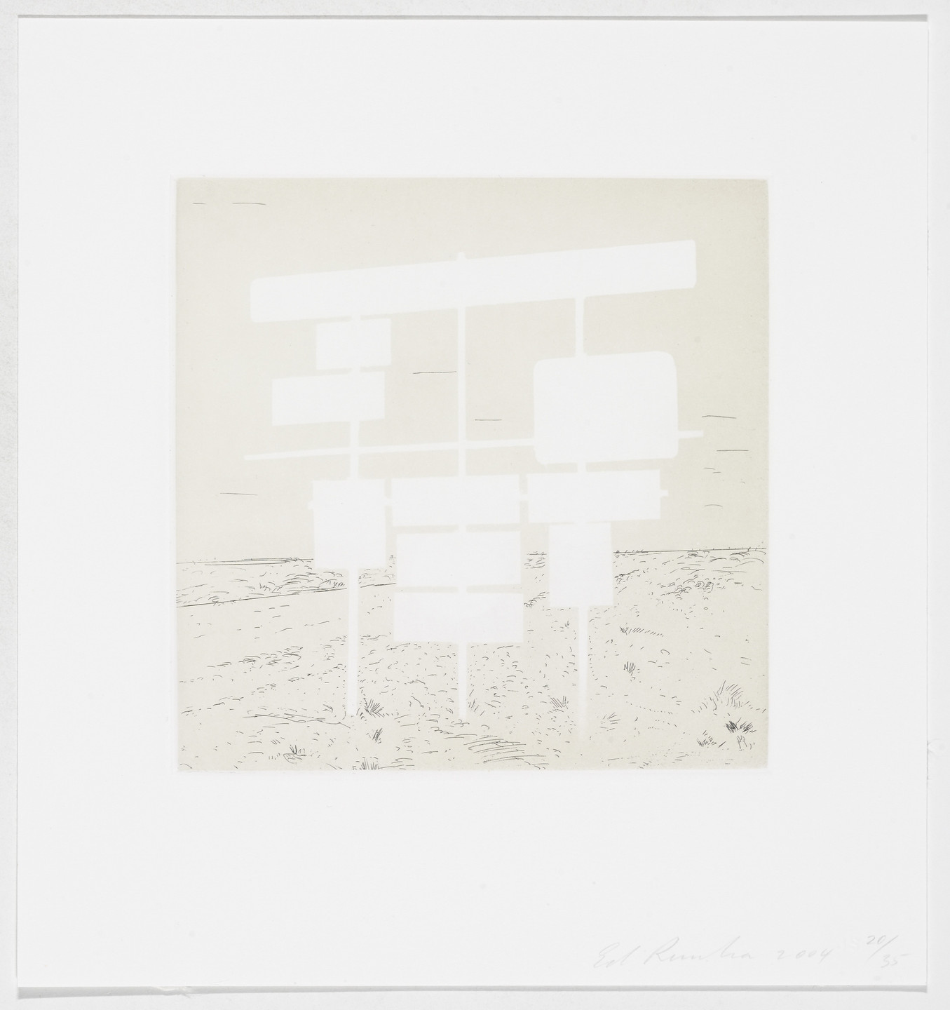 Edward Ruscha. Untitled from Blank Signs. 2004