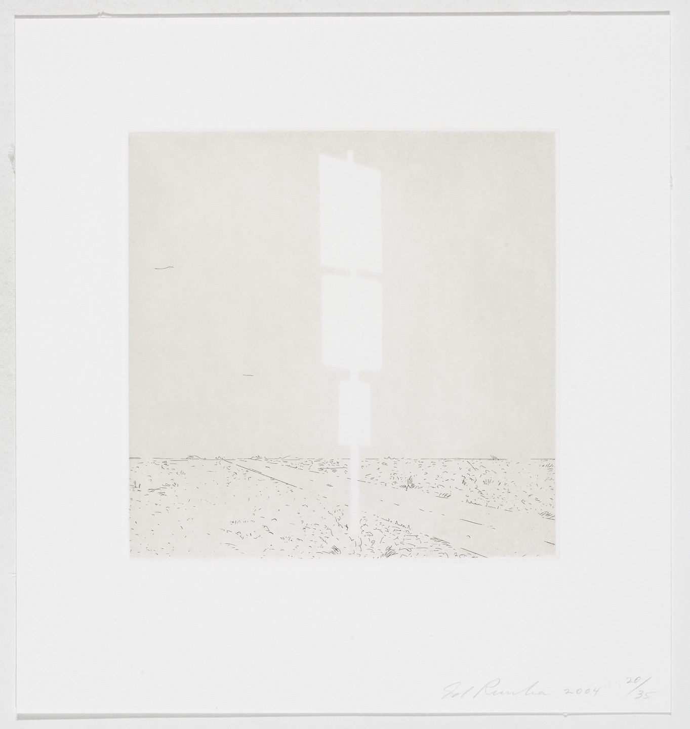 Edward Ruscha. Untitled from Blank Signs. 2004