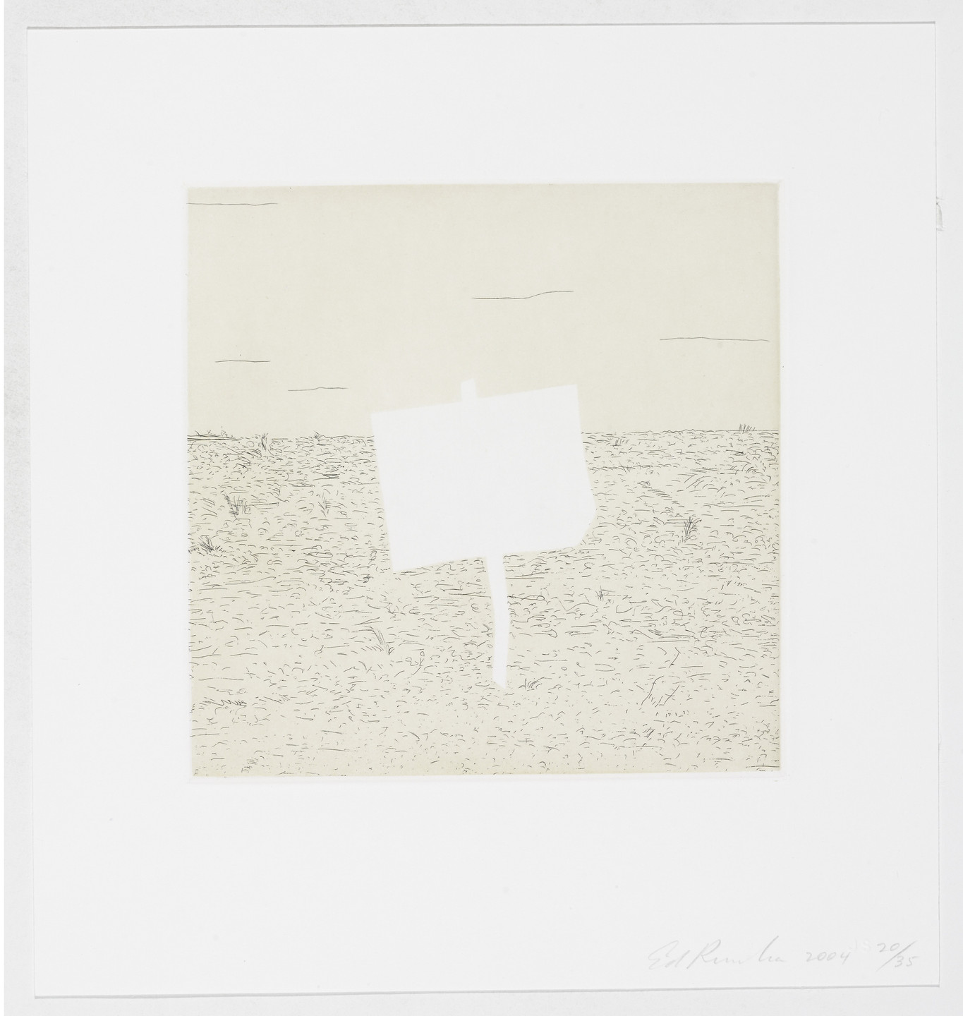 Edward Ruscha. Untitled from Blank Signs. 2004