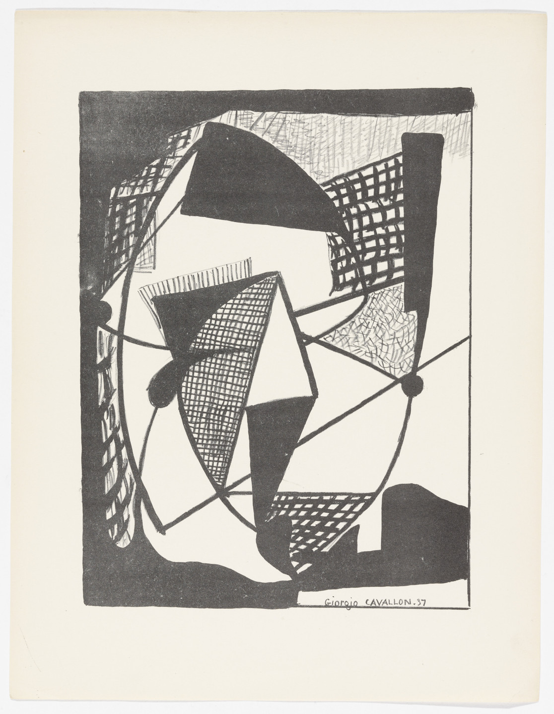 Giorgio Cavallon. Untitled from American Abstract Artists. 1937