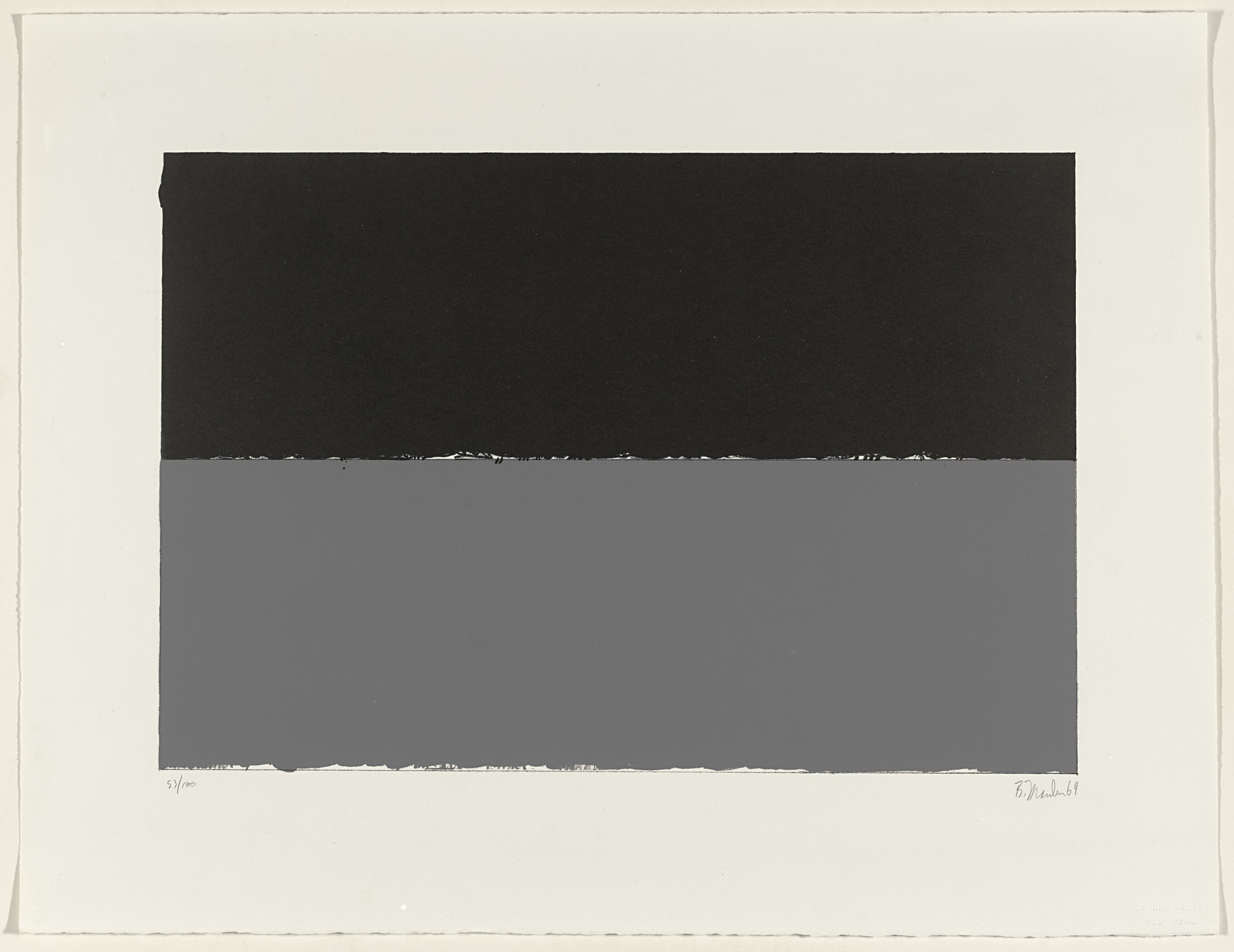 Brice Marden. Gulf from the portfolio New York 10/69. 1969