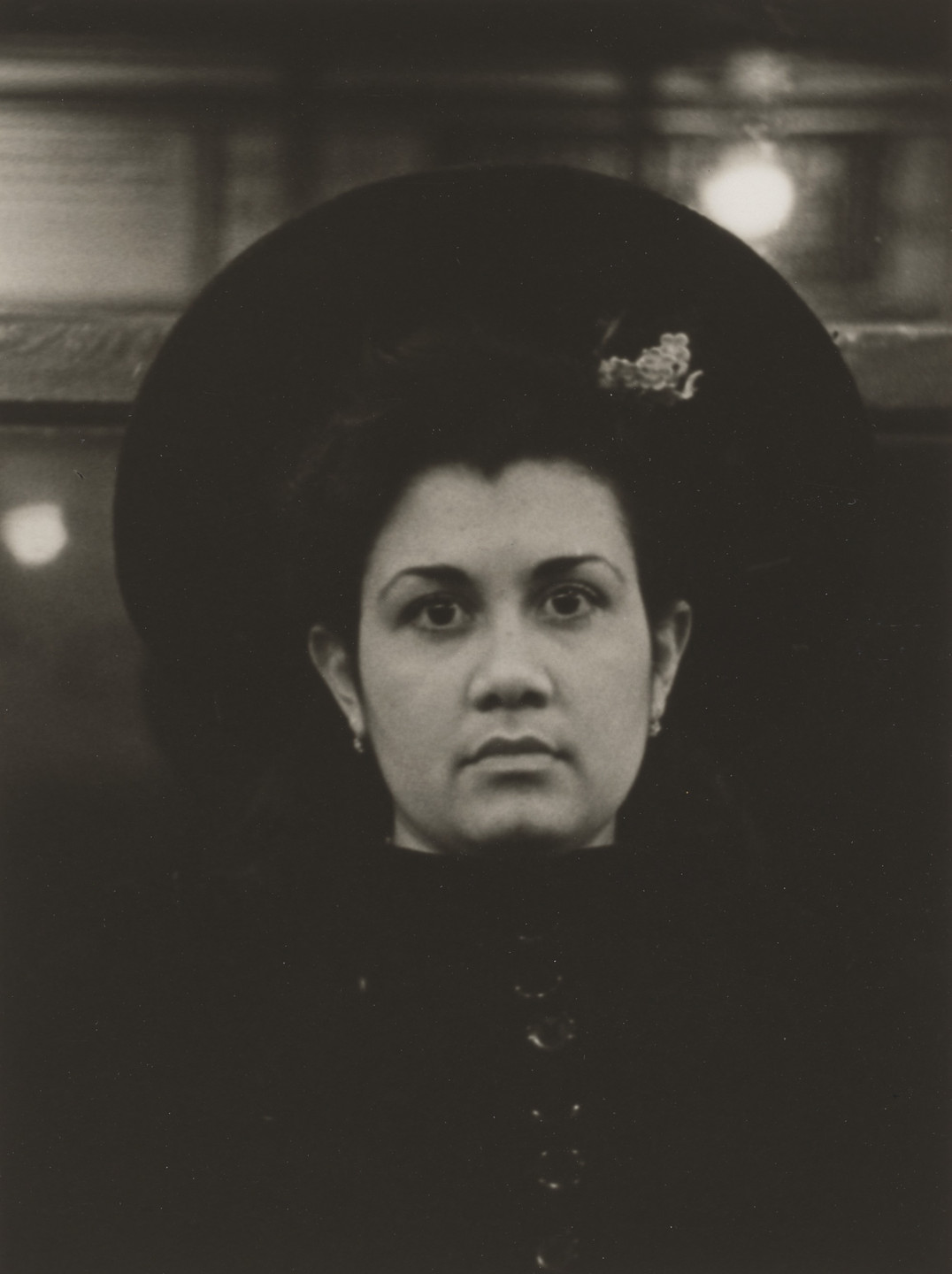 Walker Evans. Subway Portrait. January 17, 1941