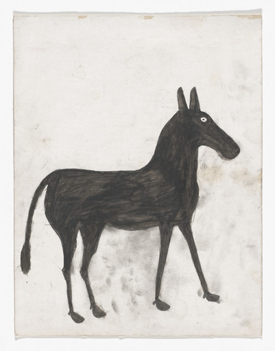 Bill Traylor. Untitled (Black Horse). c. 1939–42