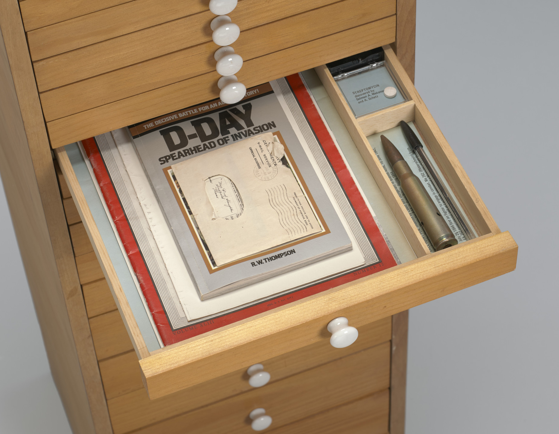 Various Artists, George Maciunas, John Lennon, Jean Dupuy, George Brecht, Ben Vautier, Robert Watts, Geoffrey Hendricks, Takako Saito, Mieko Shiomi, Larry Miller, Ay-O, Claes Oldenburg, Joe Jones. Flux Cabinet. 1975-77