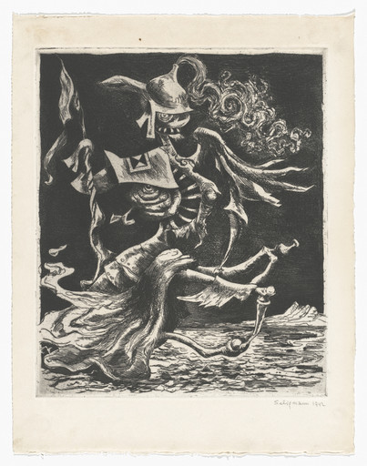 Kurt Seligmann. Phantom of the Past from VVV Portfolio. 1942, published 1943