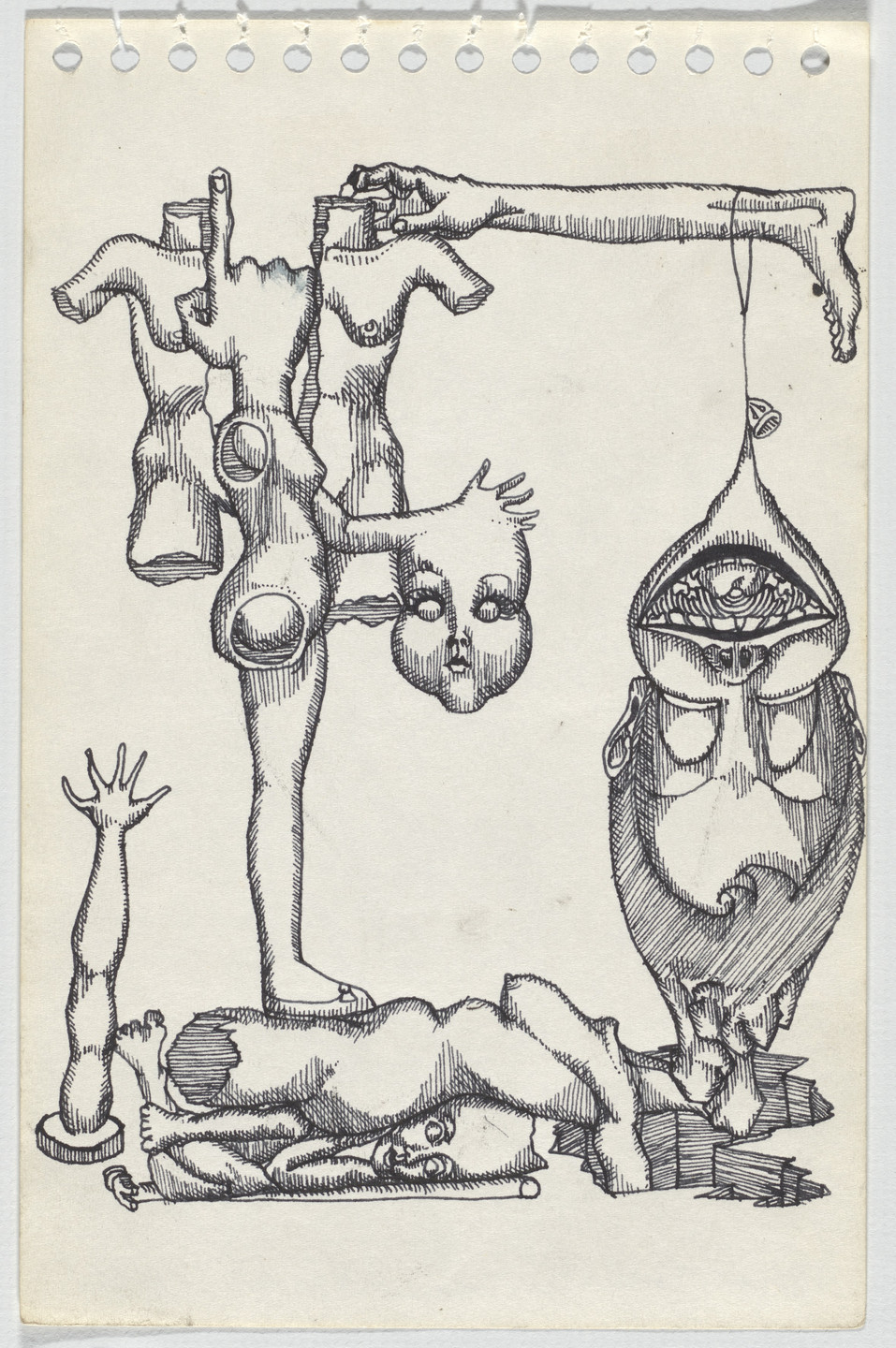 Adrian Piper. The Barbie Doll Drawings. 1967