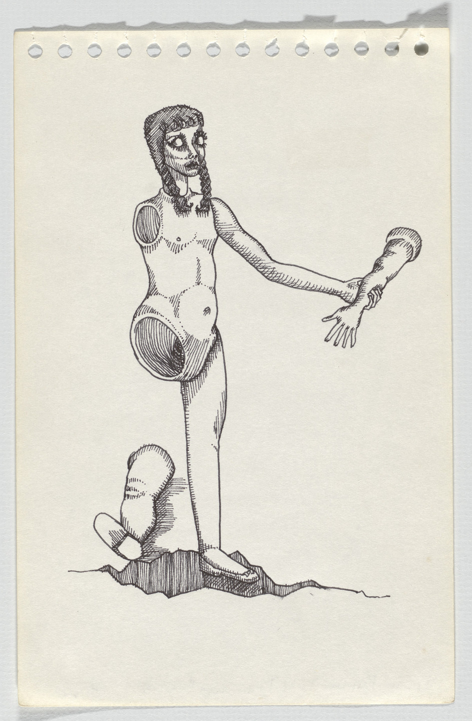 Adrian Piper. The Barbie Doll Drawings. 1967