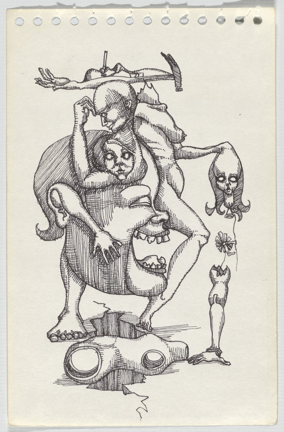 Adrian Piper. The Barbie Doll Drawings. 1967