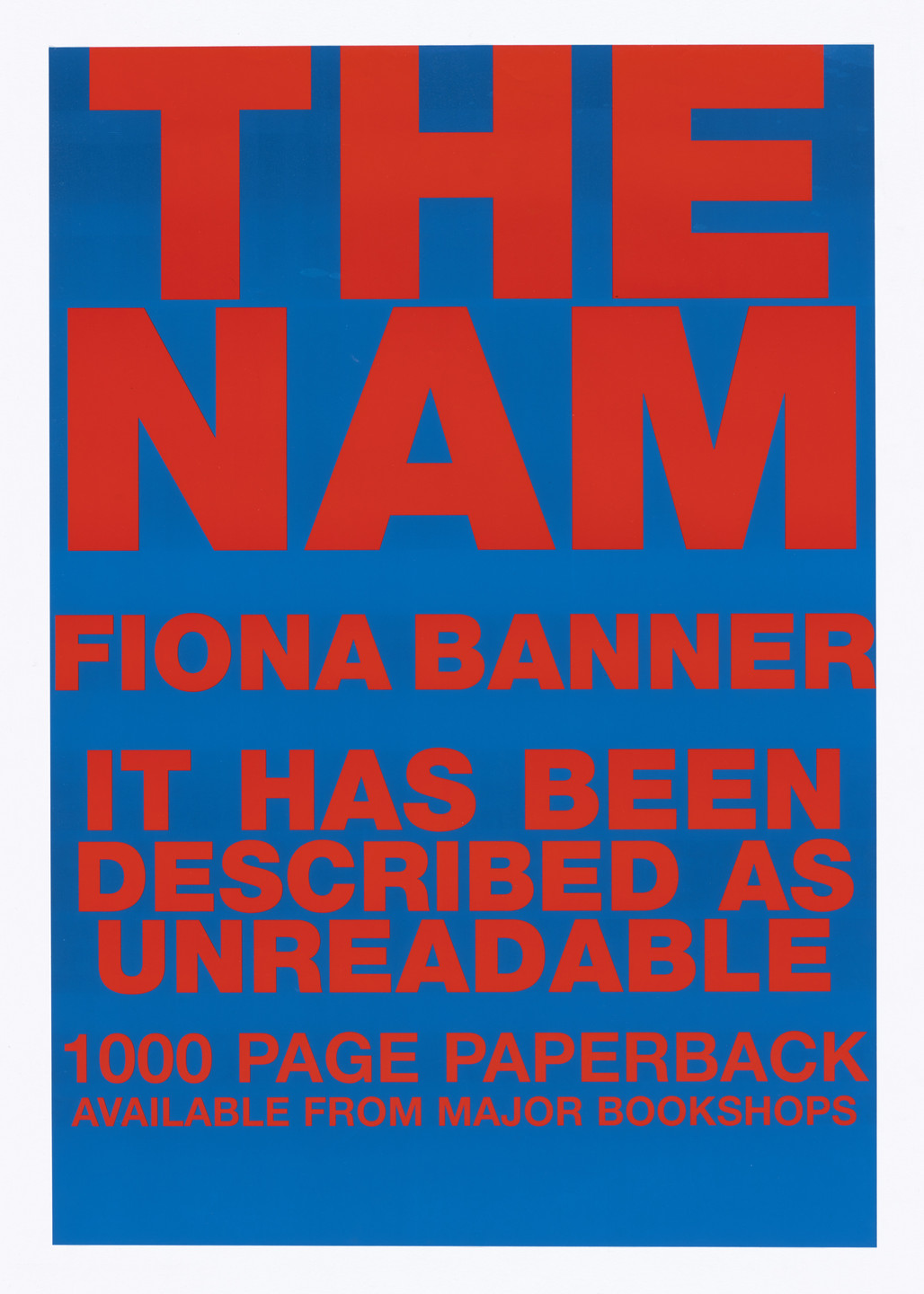Fiona Banner. Poster for The Nam. 1997