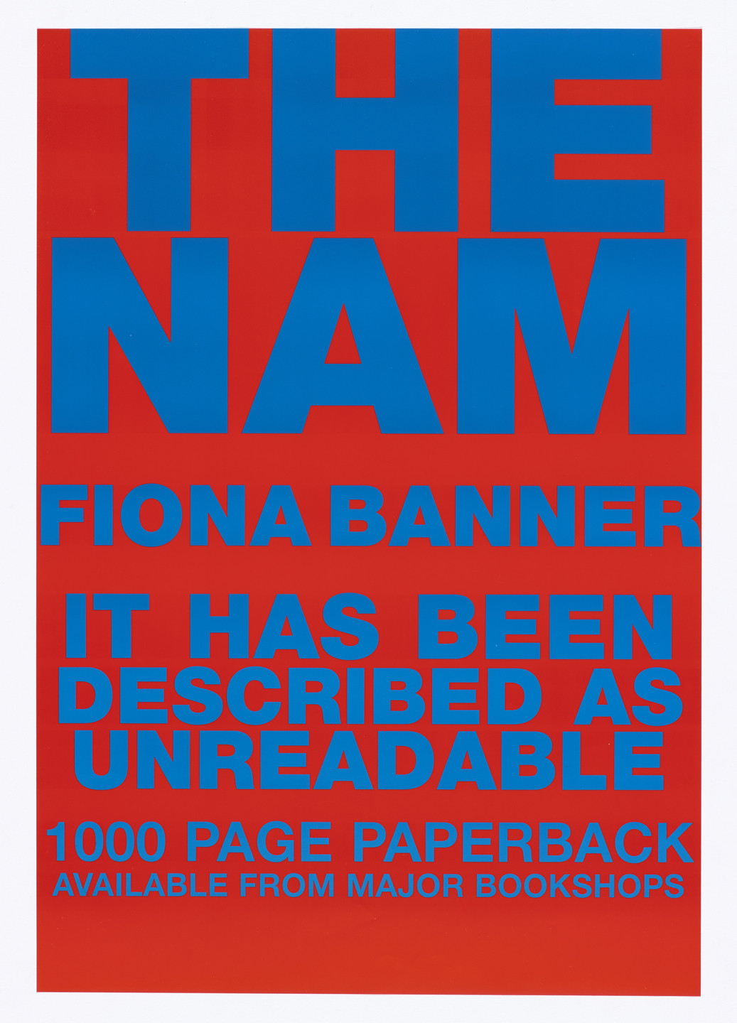 Fiona Banner. Poster for The Nam. 1997
