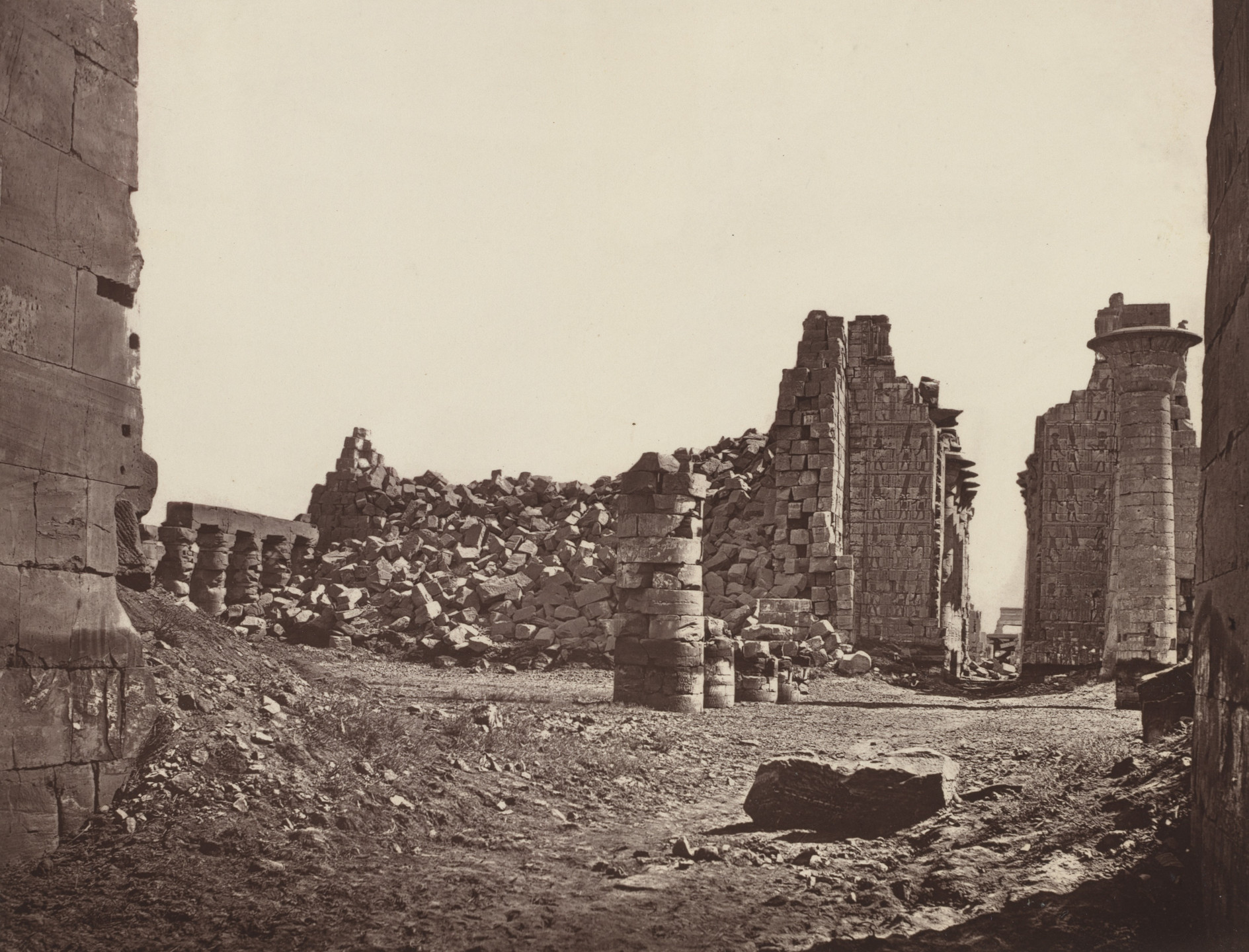 Captain William de Wiveleslie Abney. First Area of the Great Temple, Karnak. 1876