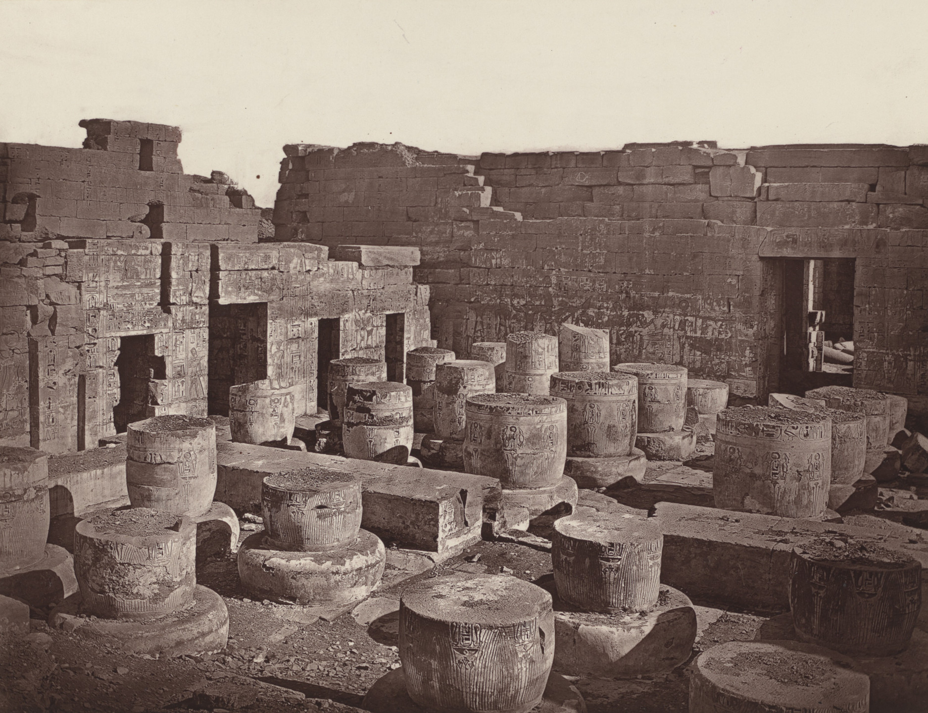 Captain William de Wiveleslie Abney. Remains of the Hypostyle Hall. 1876