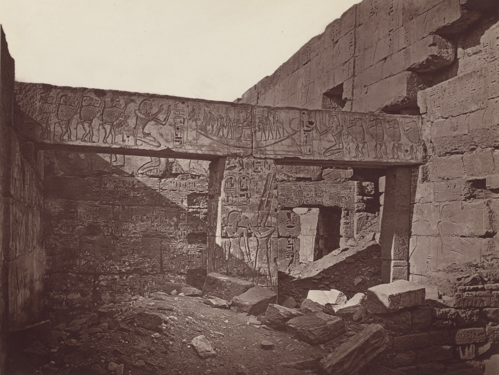 Captain William de Wiveleslie Abney. Side Chamber from the Hypostyle Hall. 1876