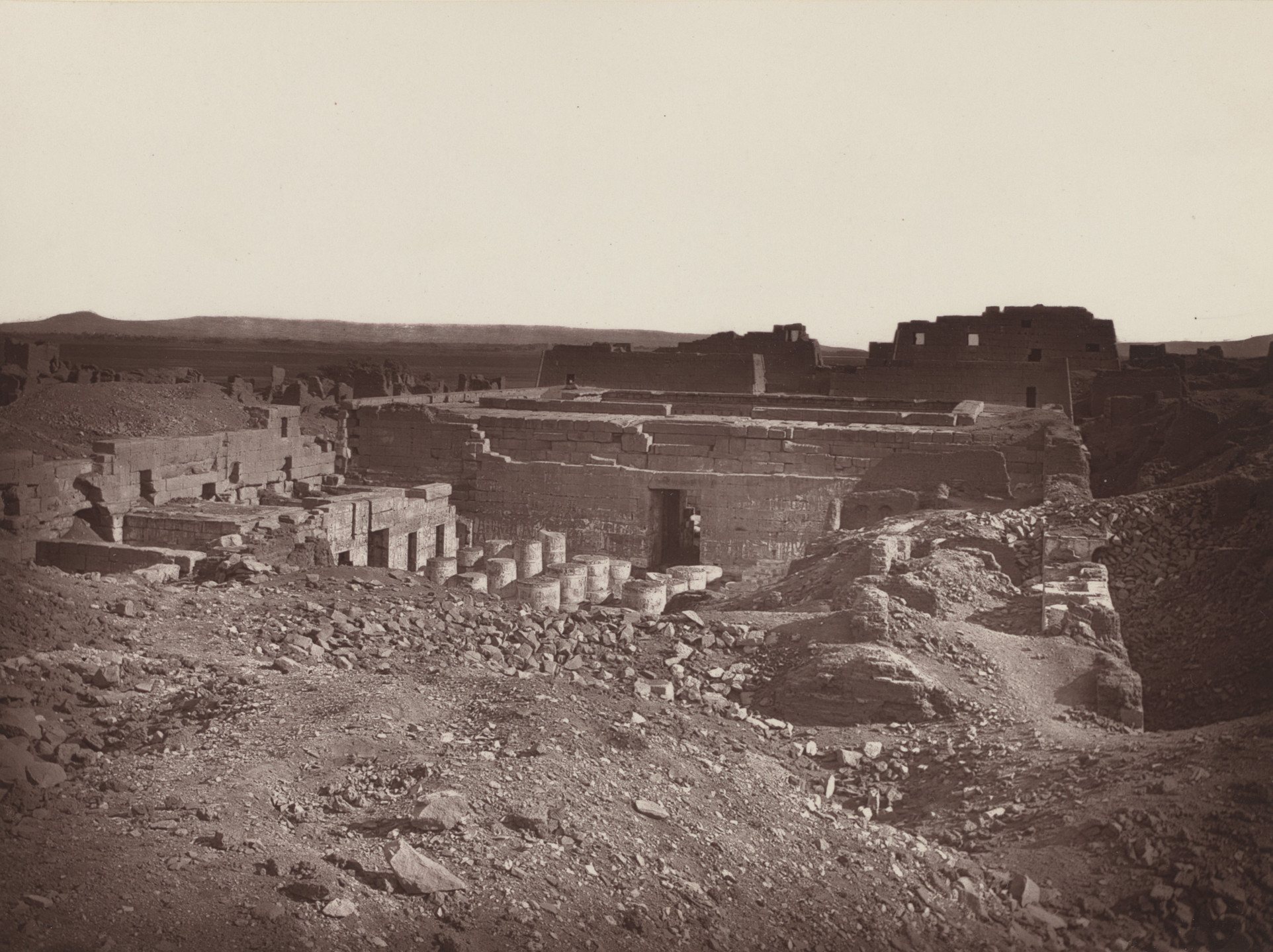 Captain William de Wiveleslie Abney. General View of the Temple from the North. 1876