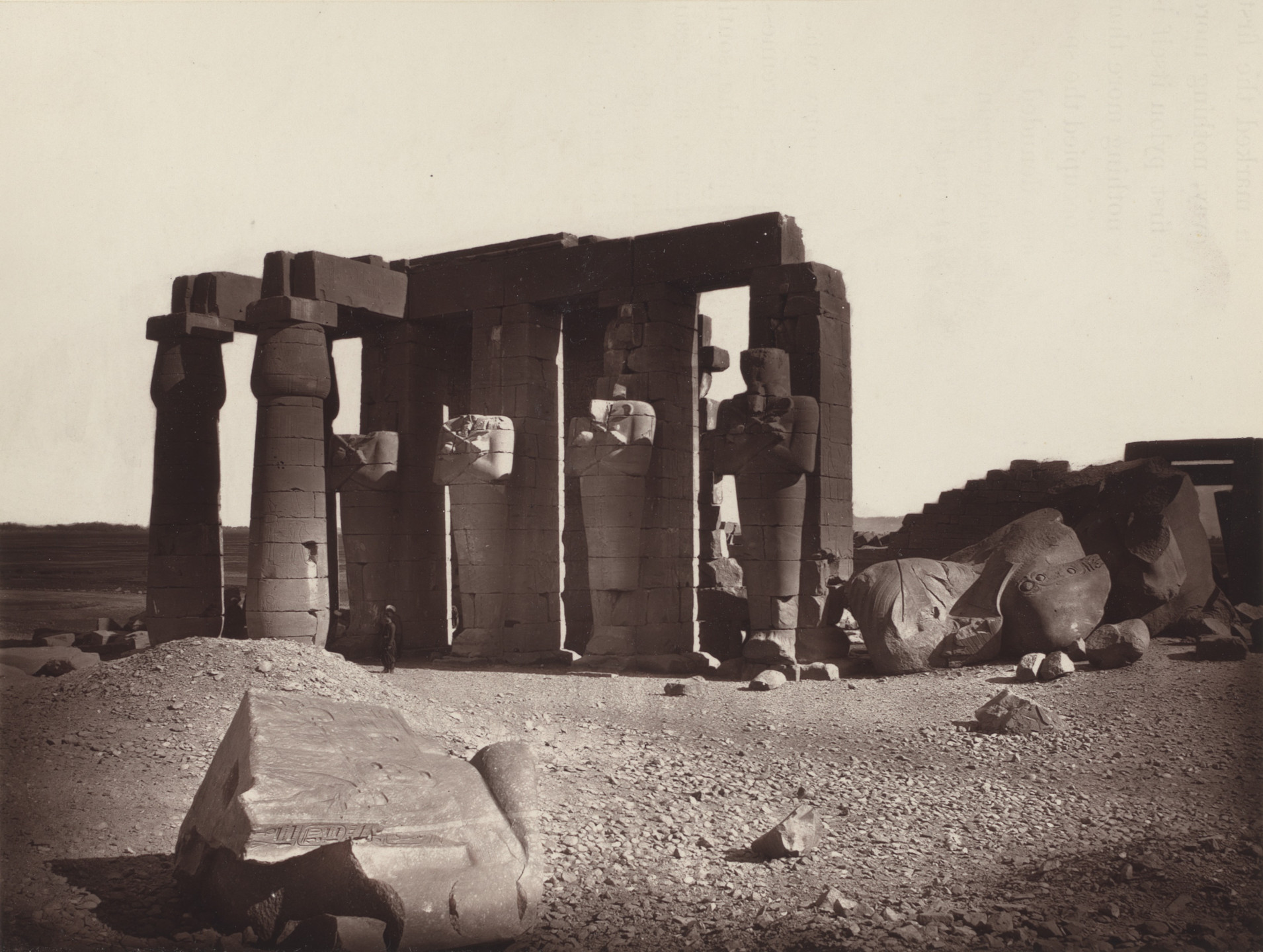 Captain William de Wiveleslie Abney. South-east Colonnade of the SEcond Court and the Fallen Colossus. 1876