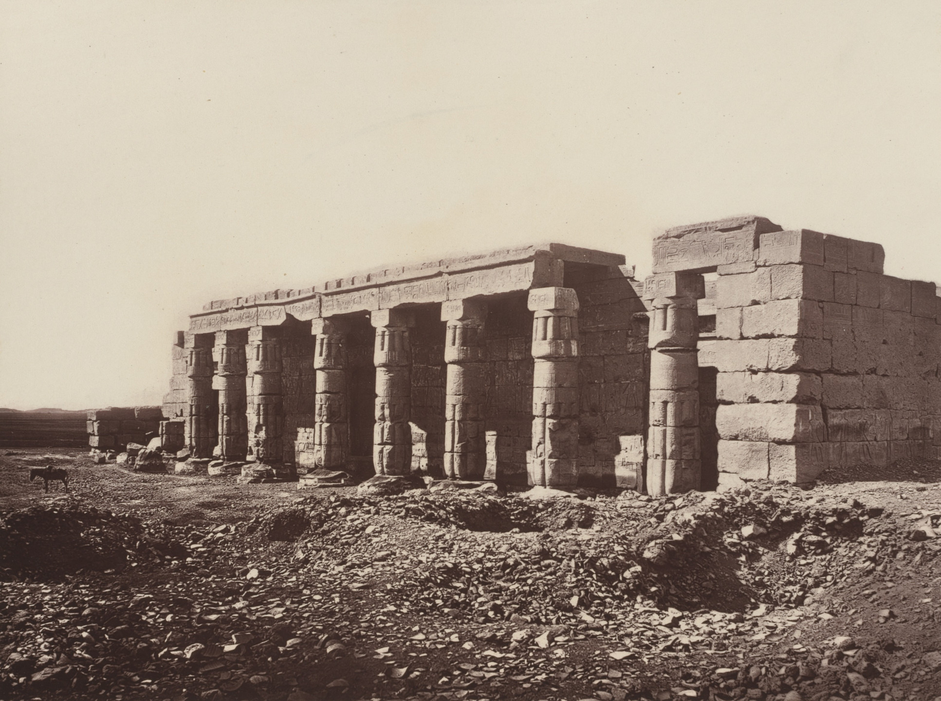 Captain William de Wiveleslie Abney. The Facade, Goorneh Temple. 1876