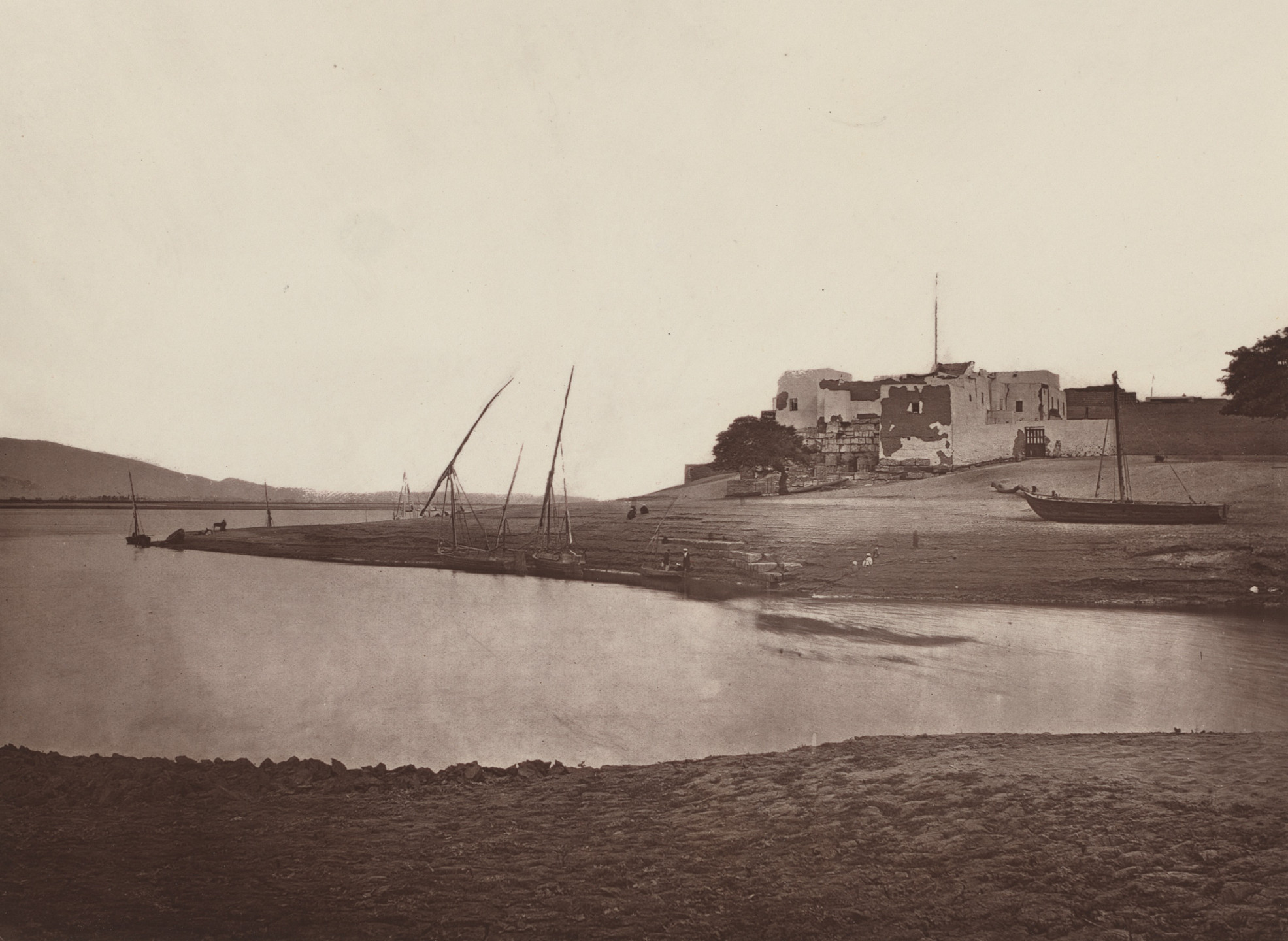 Captain William de Wiveleslie Abney. Luxor from the River. 1876