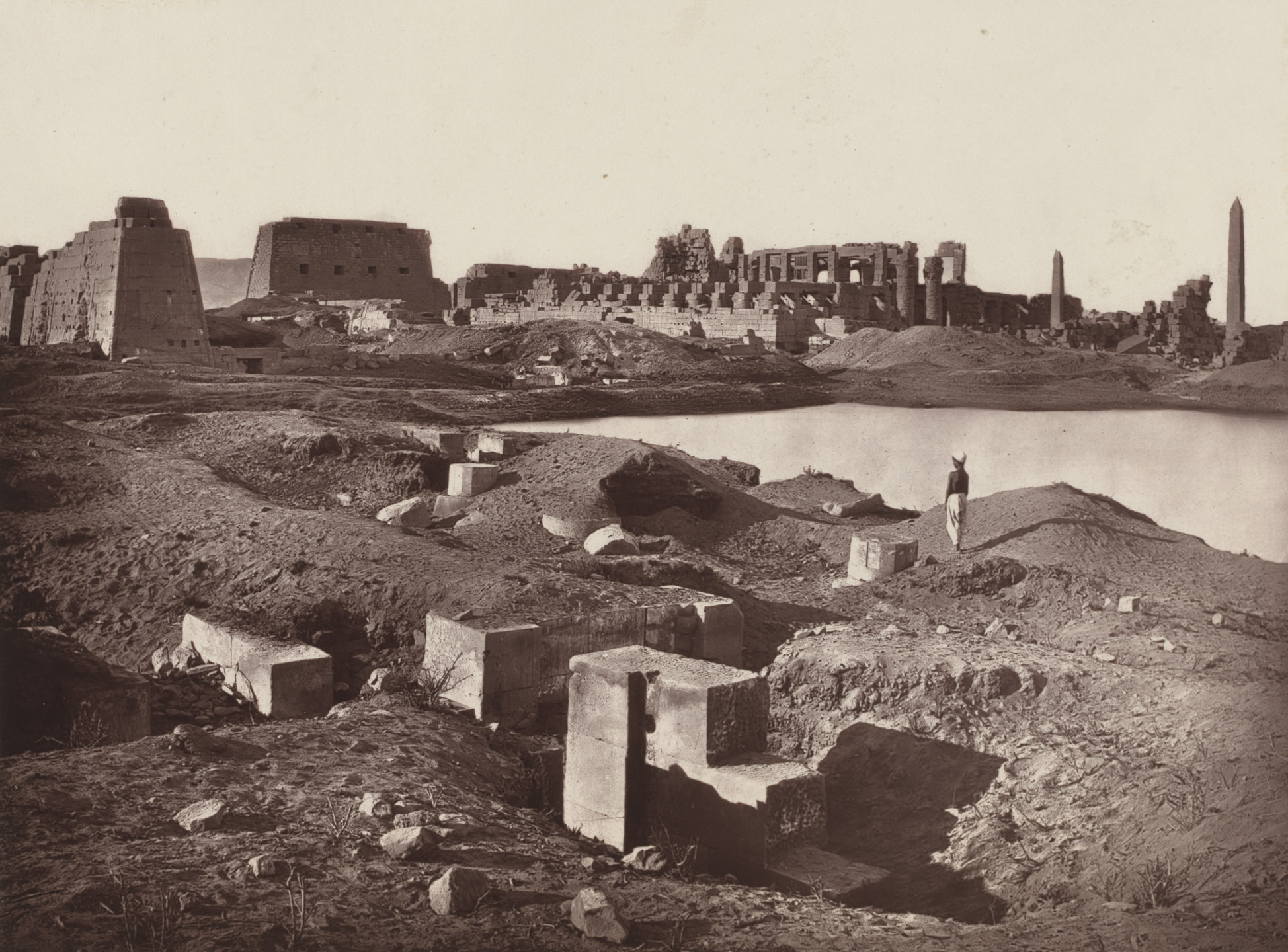 Captain William de Wiveleslie Abney. Karnak form the South-East. 1876