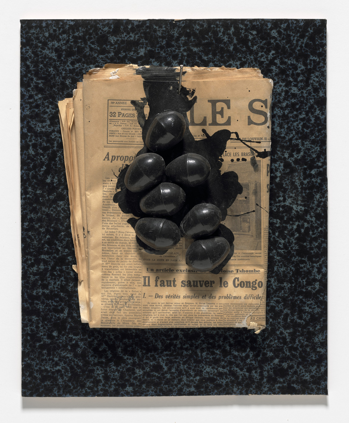 Marcel Broodthaers. Le Problème noir en Belgique (The Black Problem in Belgium). 1963–64