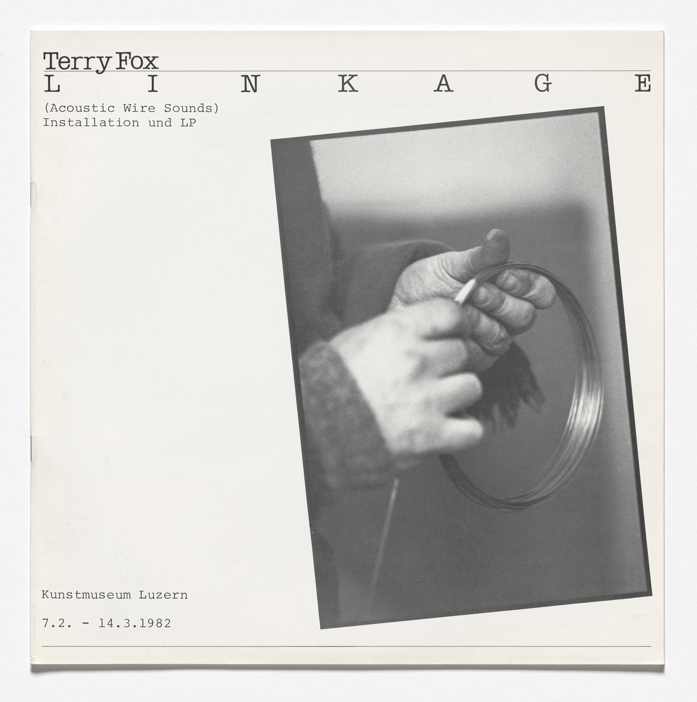 Terry Fox. Linkage. 1982