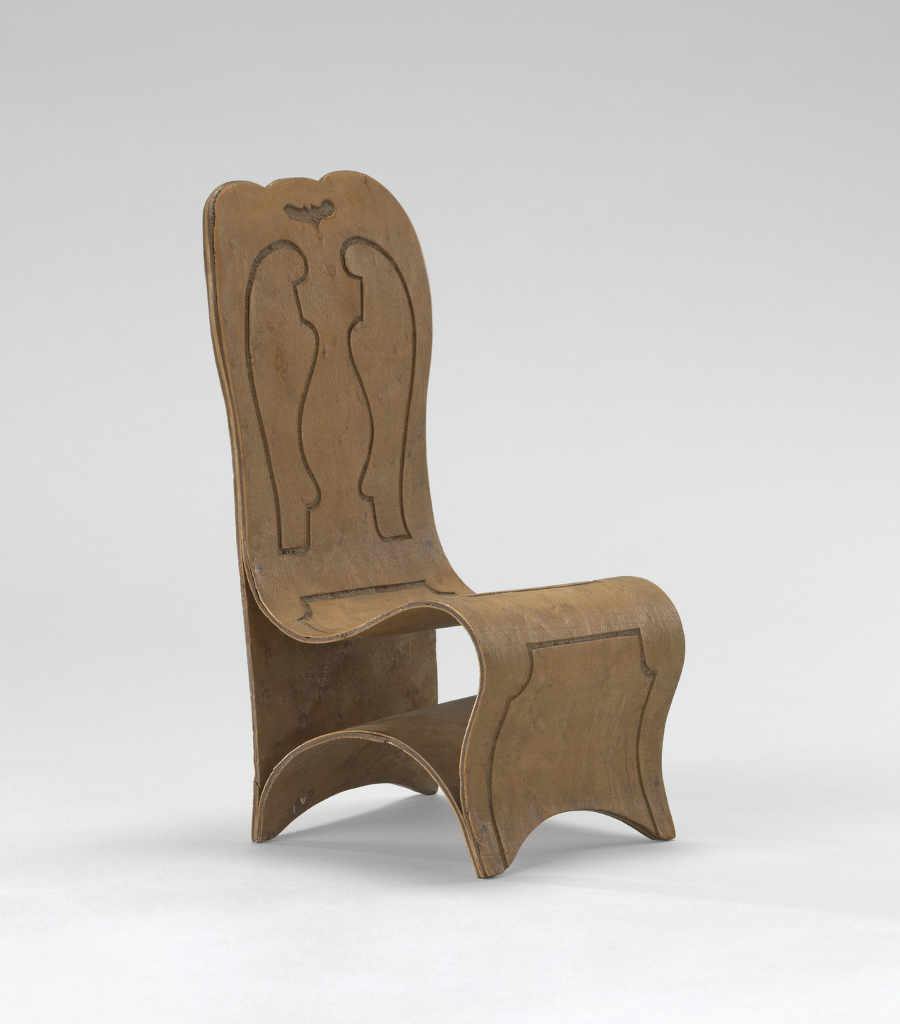 Isaac I. Cole. Patent Model for One-piece Plywood Chair. 1873