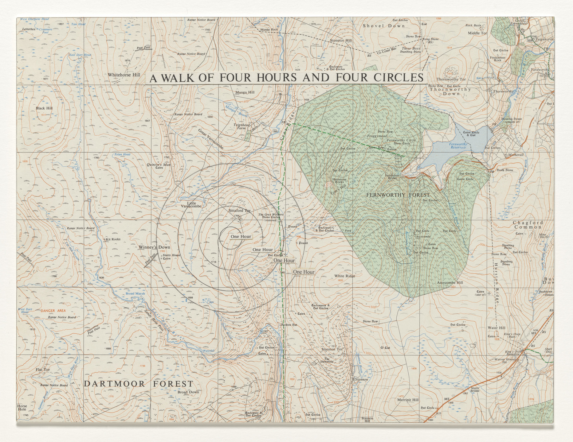 Richard Long. A Walk of Four Hours and Four Circles. 1972