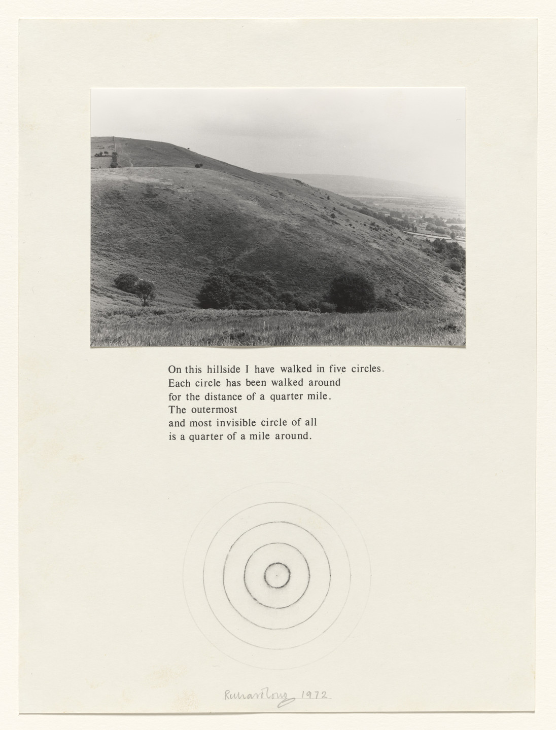 Richard Long. On this Hillside.... 1972