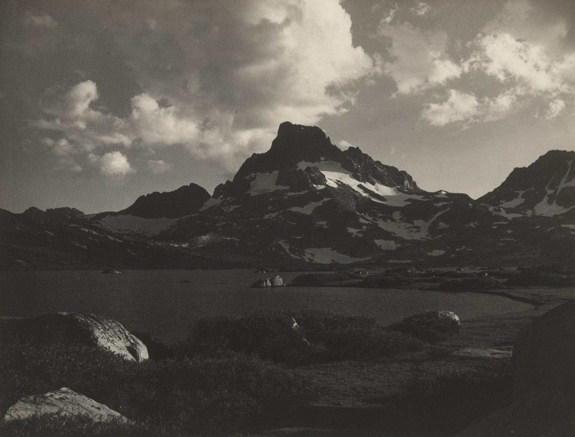 Ansel Adams. Banner Peak and Thousand Island at Sunset. 1923