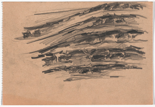 Hans Poelzig. Unidentified façade sketch. 1919-1923