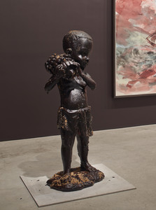 African Boy Attendant Curio with Molasses and Brown Sugar, from "The Marvelous Sugar Baby" Installation at the old Domino Sugar Factory Warehouse (Bananas)