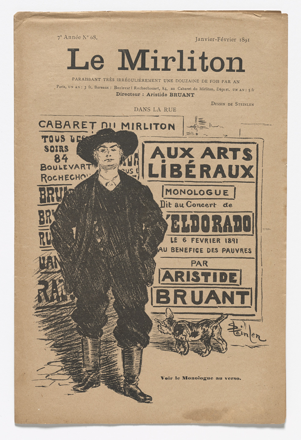 Théophile-Alexandre Steinlen. Le Mirliton, no. 68. January–February 1891