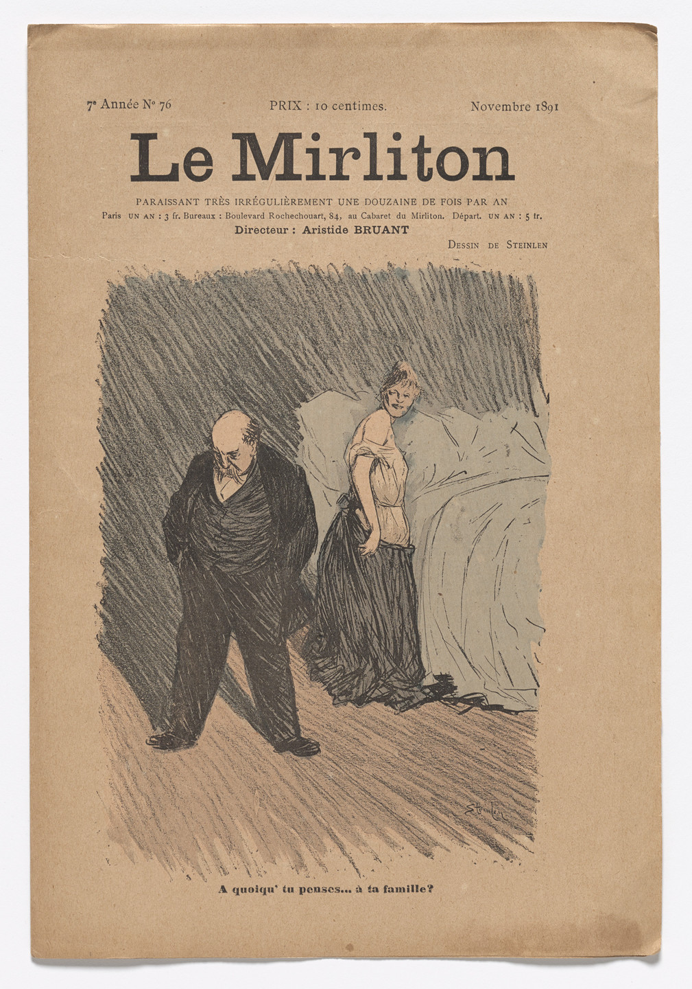 Théophile-Alexandre Steinlen. Le Mirliton, no. 76. November 1891