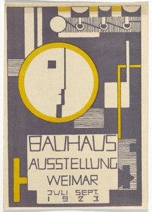 Gerahmter Druck Weimar Bauhaus Deutsche Kunst Ausstellung Plakat C.