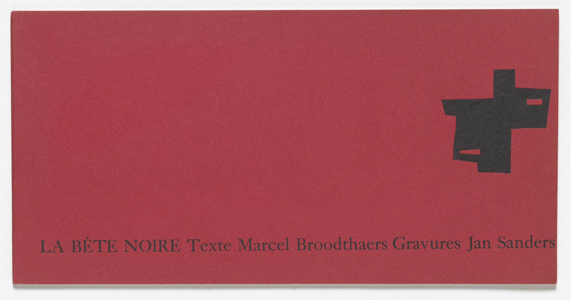 Marcel Broodthaers, Jan Sanders. La Bête noire (The black beast). 1961
