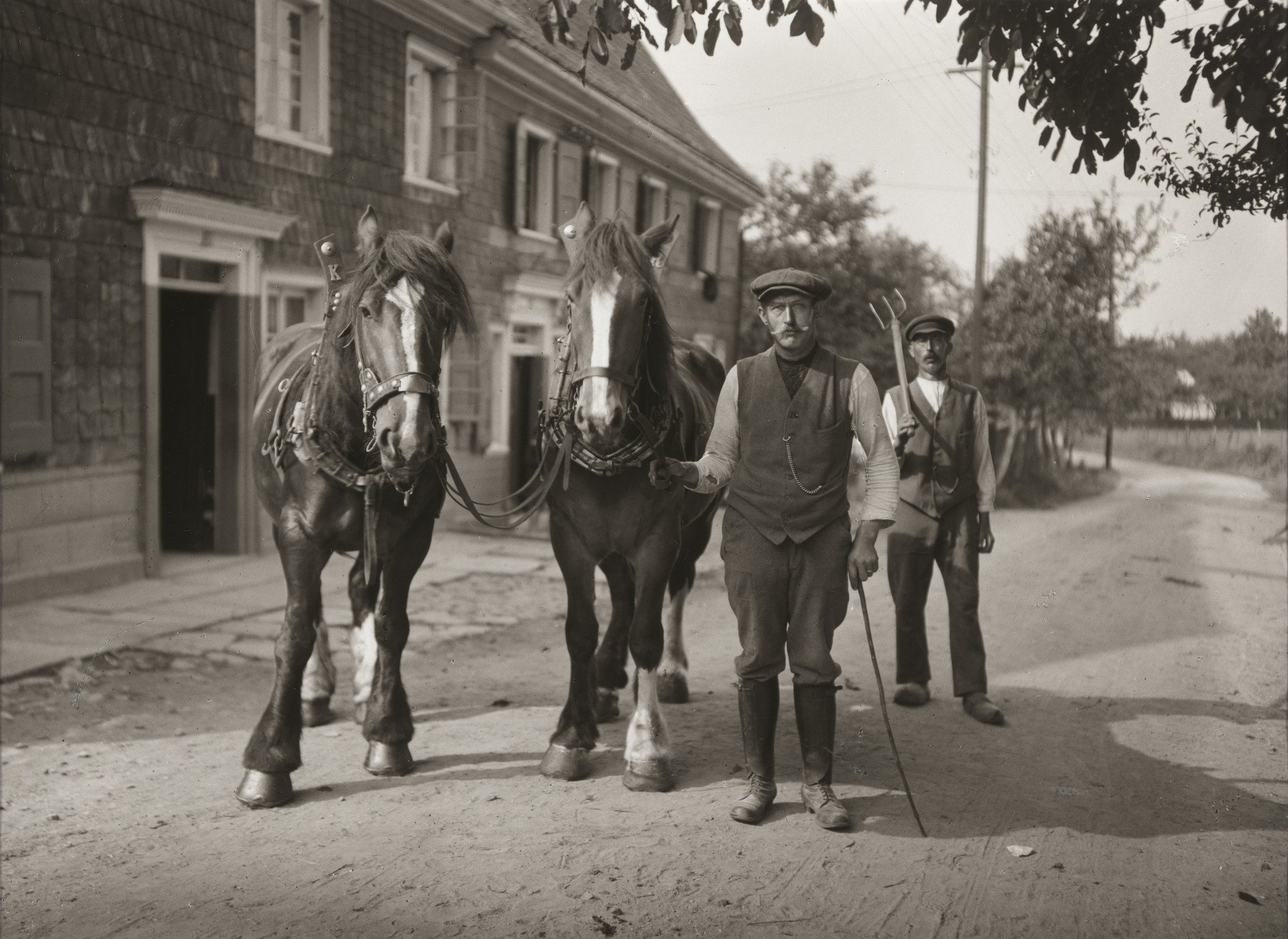 August Sander. Farmers with Horses. c. 1930