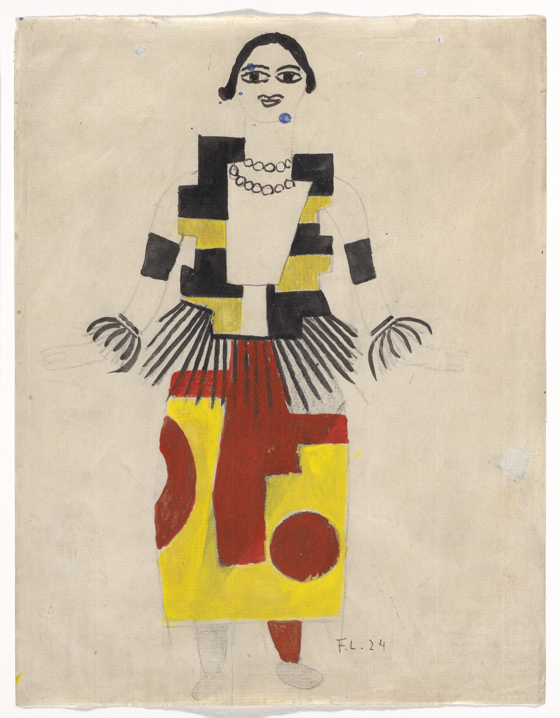 Fernand Léger. A Skater. Costume design for the ballet Skating Rink. 1924
