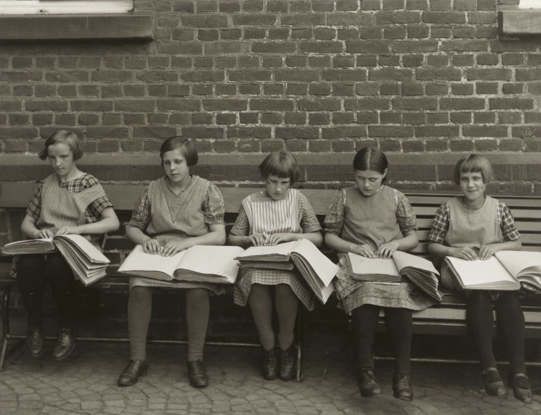 August Sander. Blind Children at their Lessons. c. 1930