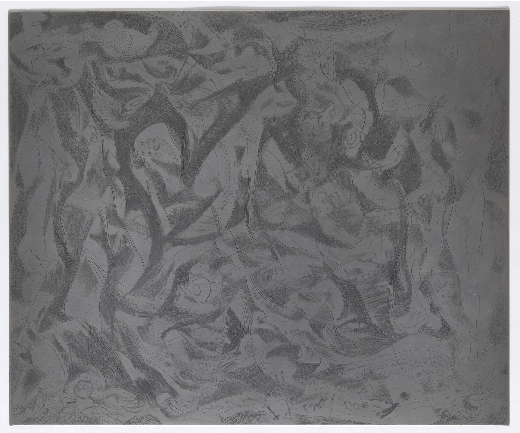 Jackson Pollock. Plate for Untitled (4). c. 1944–45