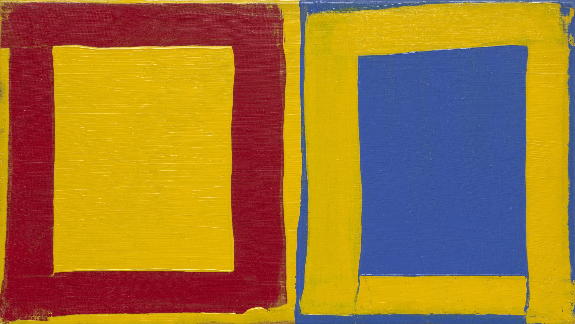 Mary Heilmann. Little Three for Two: Red, Yellow, Blue. 1976