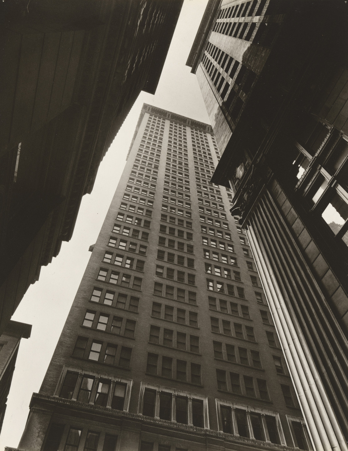 Berenice Abbott. Canyon: Broadway and Exchange Place, Manhattan. July 16, 1936