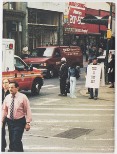You Can't Hurry Love, part of Sandwiched (in New York), a project organized and performed by Jacob Fabricius with Public Art Fund and The Wrong Gallery, New York in Now Entering Brooklyn brochure, Public Art Fund, September 26, 2003