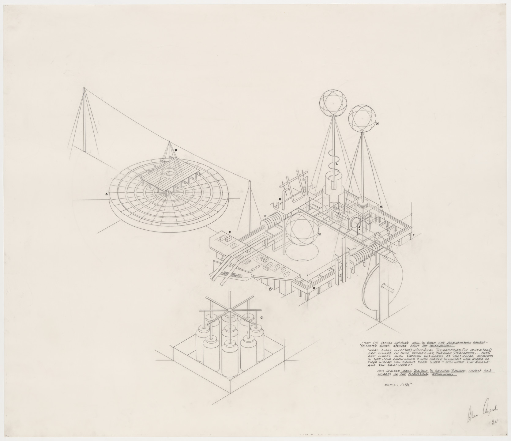 Alice Aycock. Collected Ghost Stories from the Workhouse from the series How to Catch and Manufacture Ghosts. 1980
