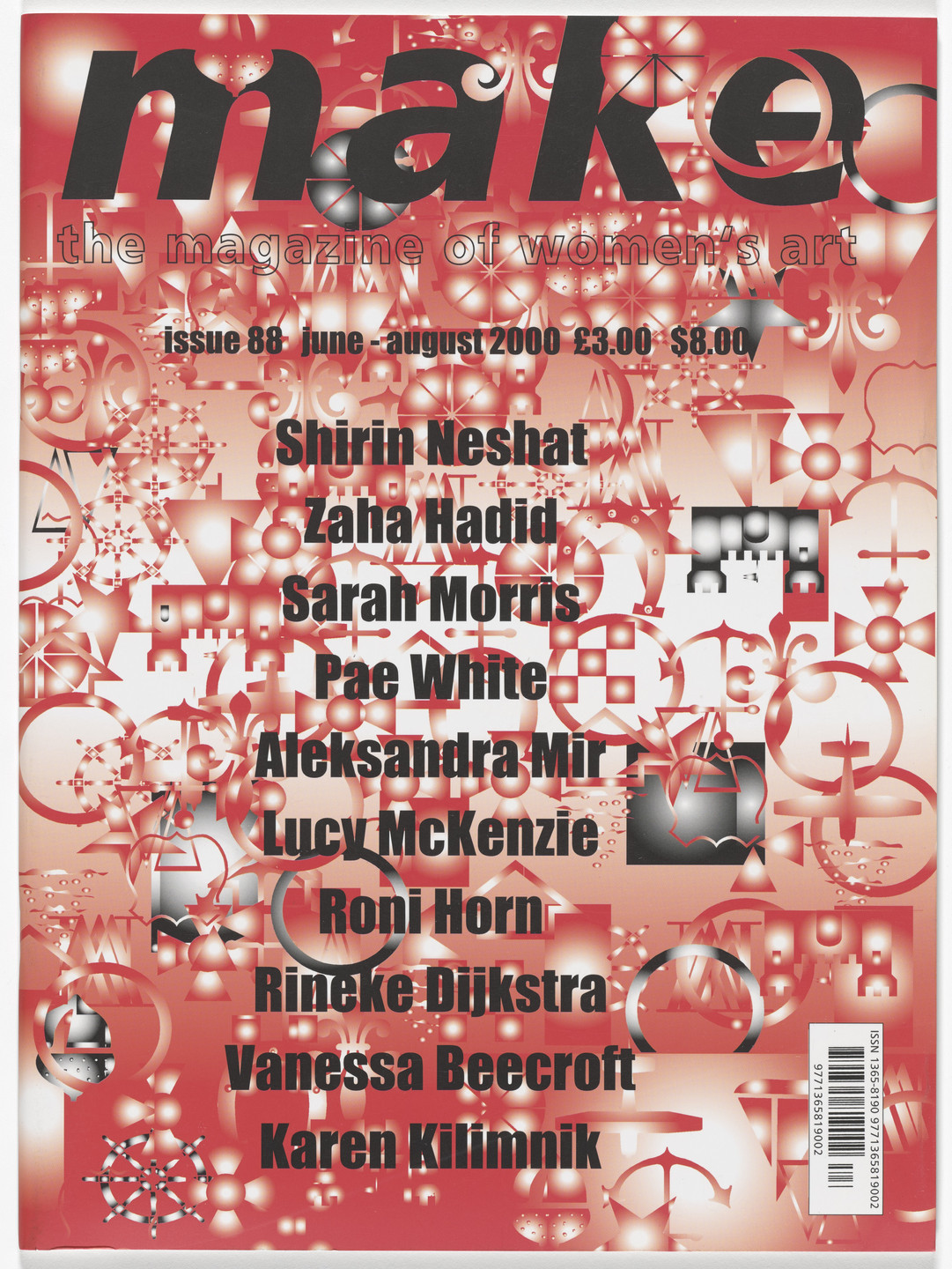 Aleksandra Mir. Project: The Lilith-View by Aleksandra Mir and Onome Ekeh in MAKE the Magazine of Women&#39;s Art issue 88, June–August 2000. 2000