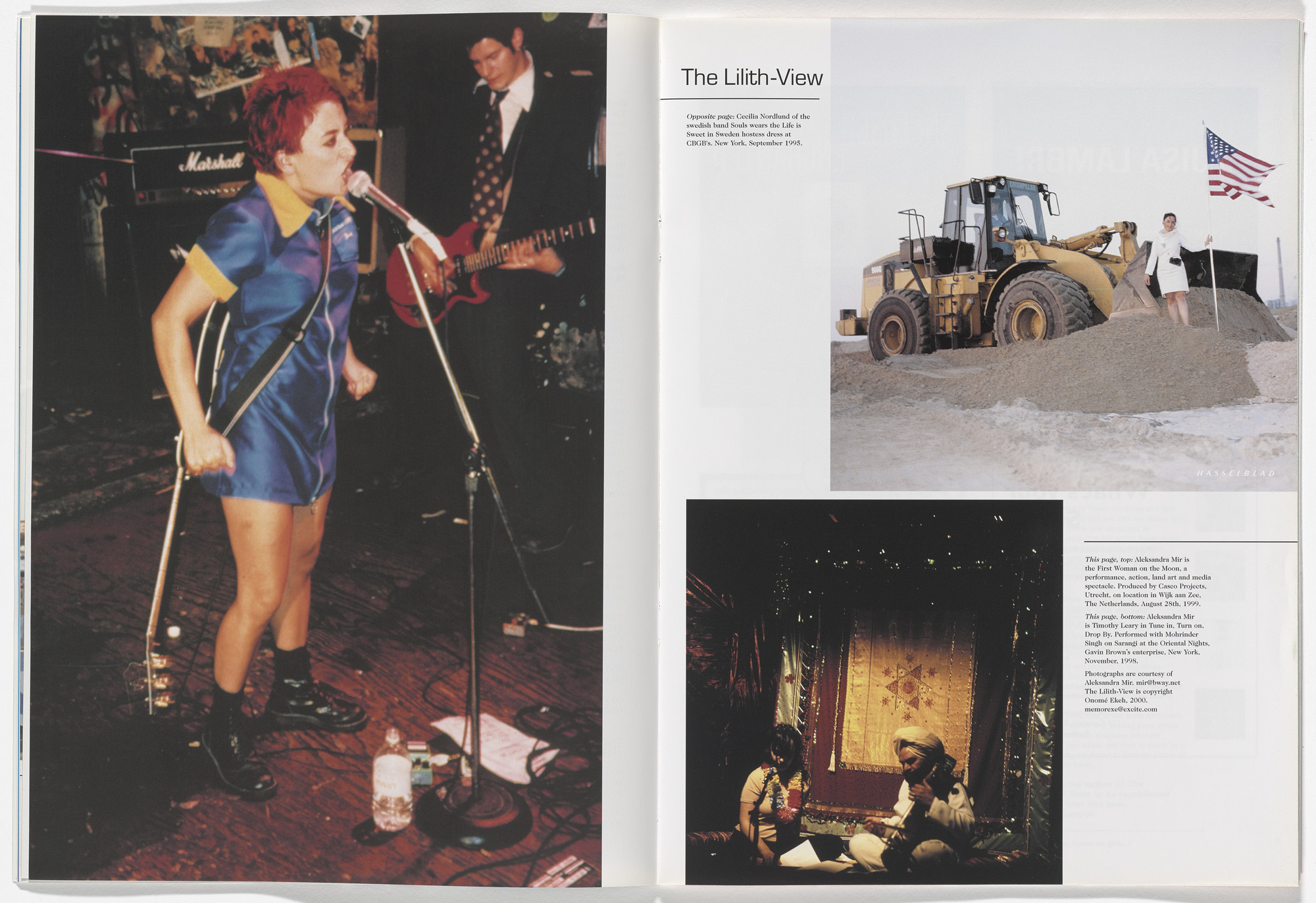 Aleksandra Mir. Project: The Lilith-View by Aleksandra Mir and Onome Ekeh in MAKE the Magazine of Women&#39;s Art issue 88, June–August 2000. 2000