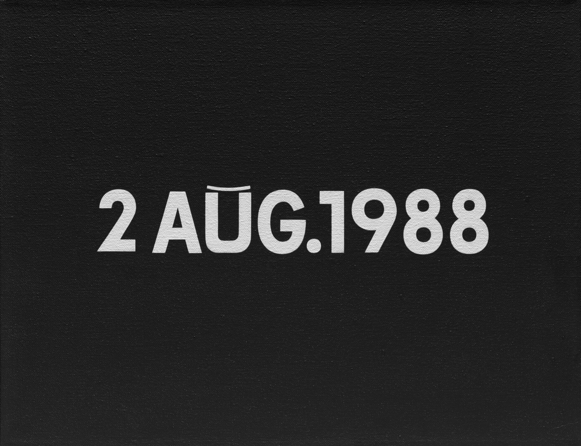 On Kawara. 2 AUG. 1988. 1988