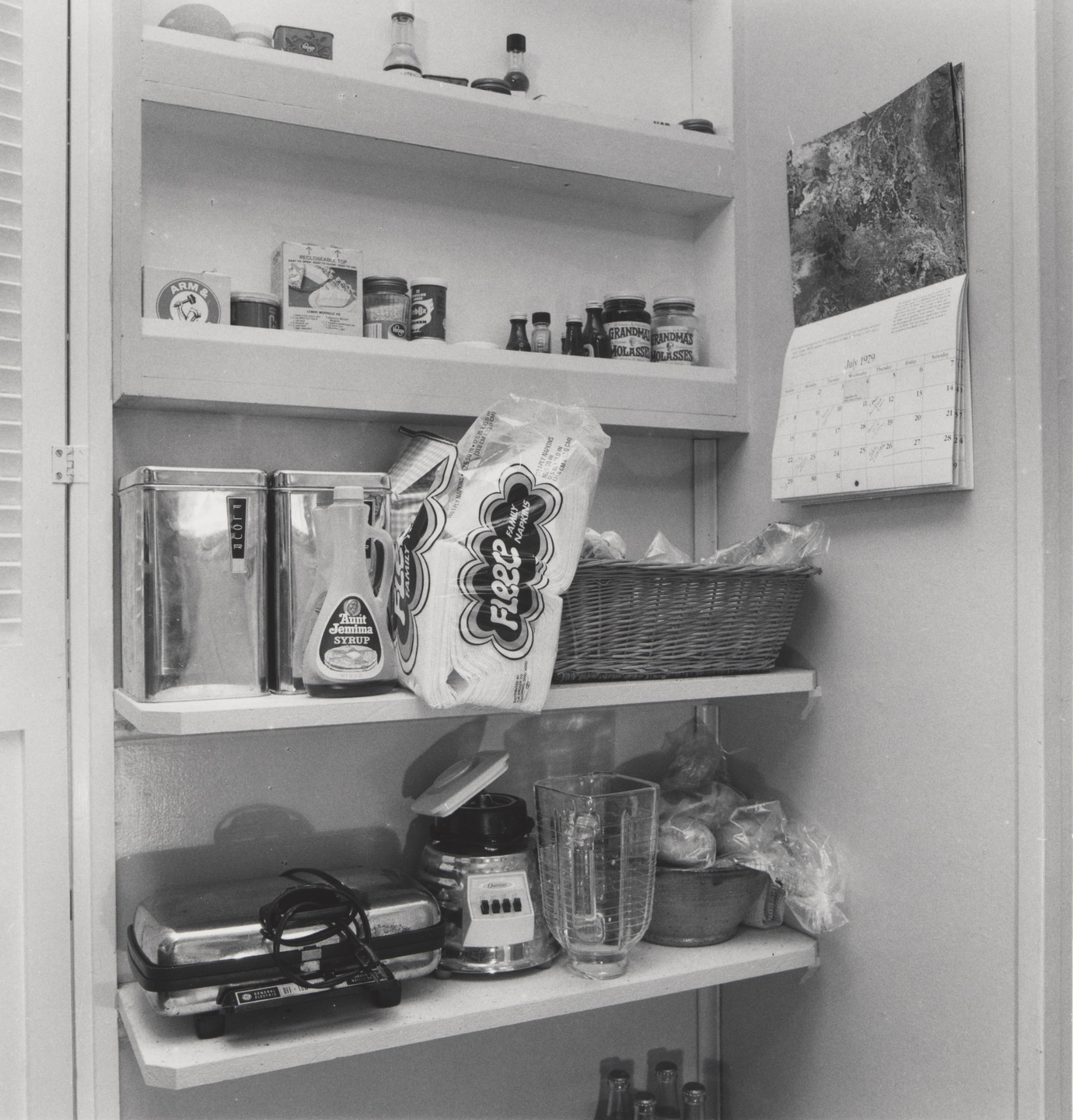 Joanne Leonard. Pantry Shelf, Ruth's Home, Pomona Road, Ann Arbor, MI. 1978