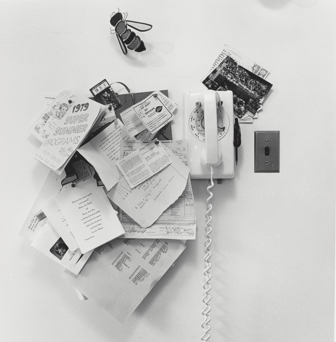Joanne Leonard. Memo Center with Bee, Sue's Home, Ann Arbor, MI. 1979